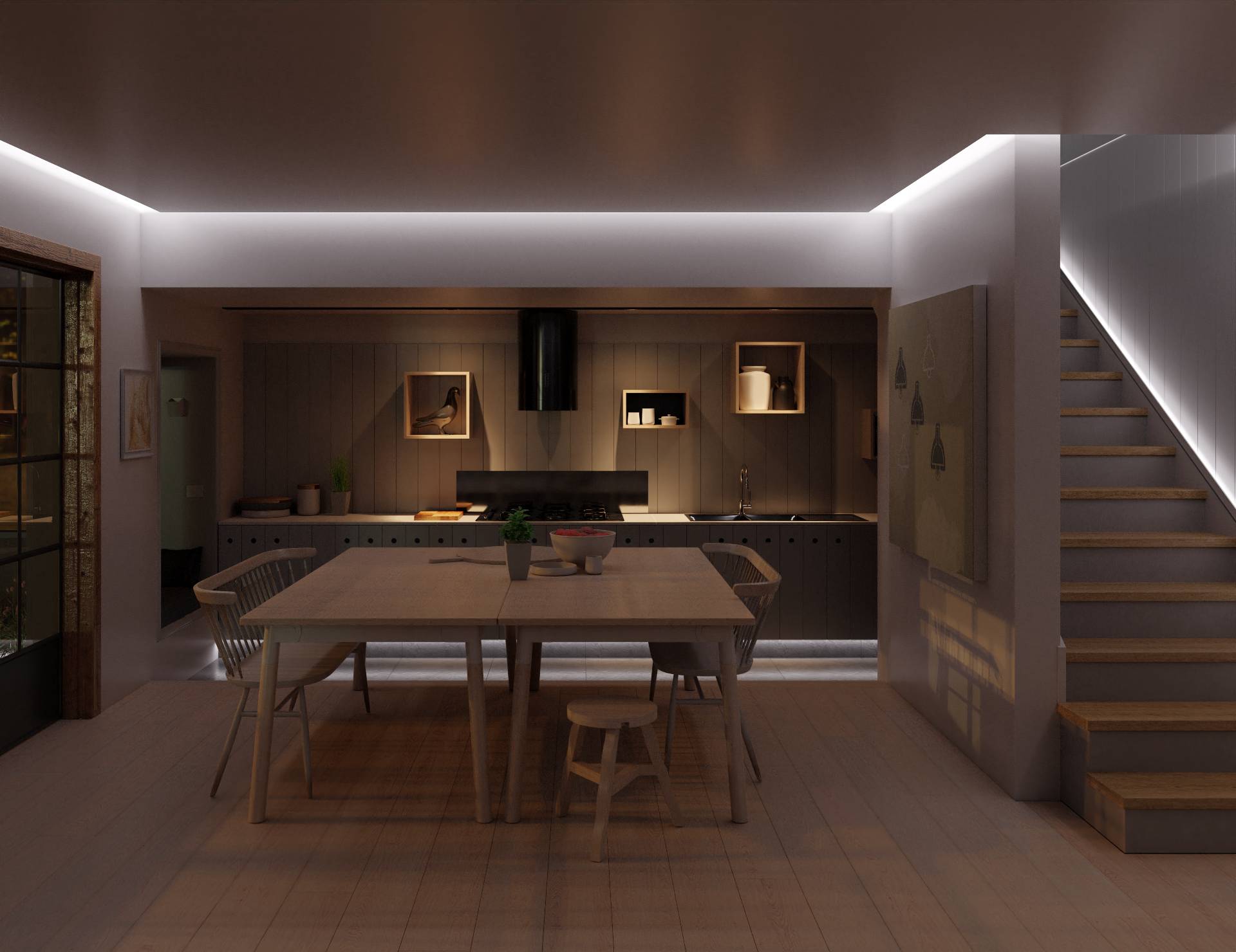 Lichtdesign in Esszimmer und Küche – lichtplanung-online